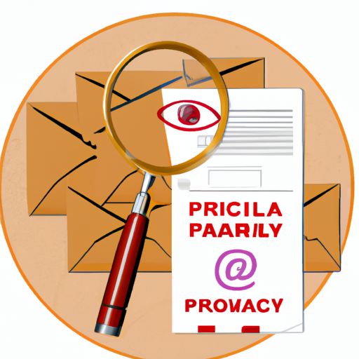 An image depicting a stack of envelopes, each stamped with different compliance symbols representing privacy, data protection, and anti-spam regulations