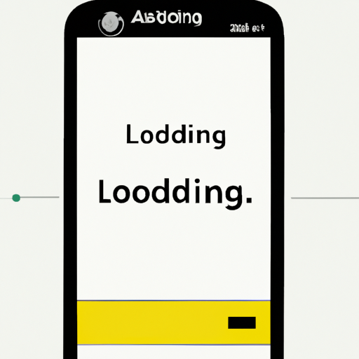 An image depicting a mobile screen displaying a website with a progress bar at the top, indicating the loading time