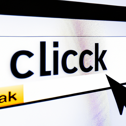 An image showcasing a computer screen displaying a website with a captivating banner ad, while a cursor hovers over it, highlighting the "click" option