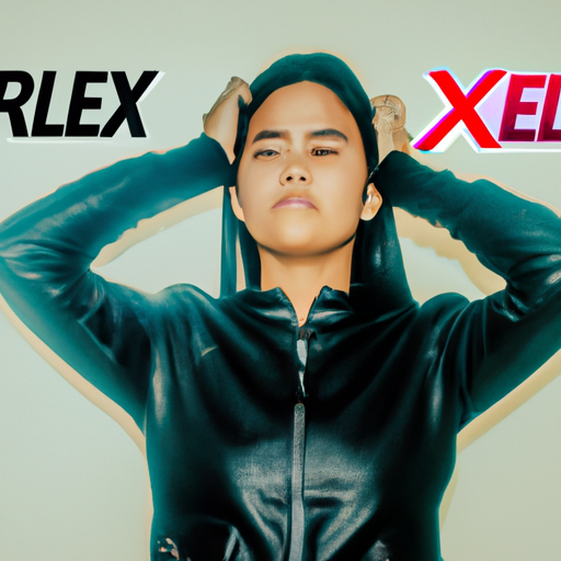 An image showcasing a frustrated person holding their cell phone, with a vibrant, eye-catching "X" symbol superimposed over a neck exercise advertisement