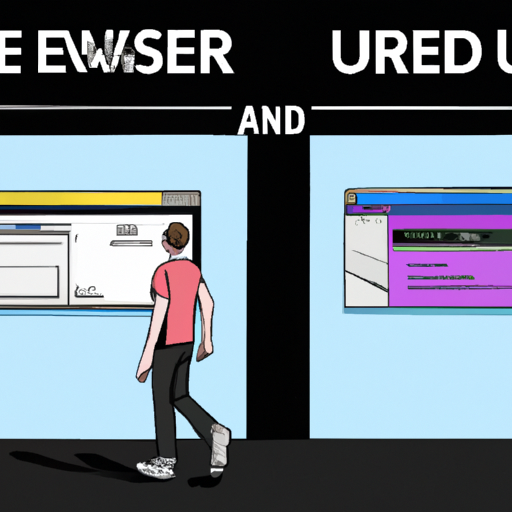 An image showcasing two parallel scenes: one depicting a user browsing the web on a laptop, surrounded by online display ads, and another showing a user walking past billboards, with traditional offline display ads