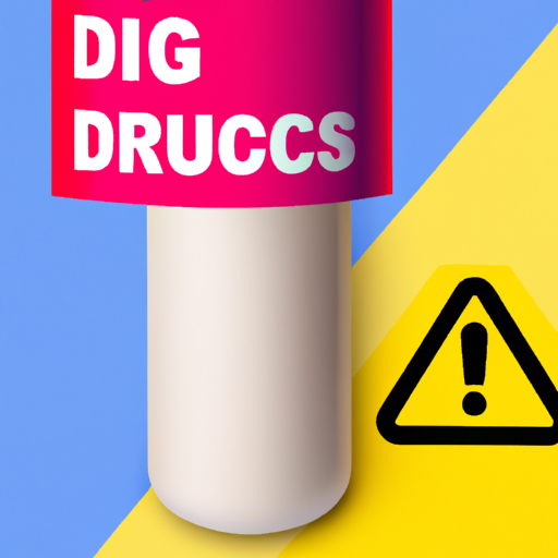 An image that visually represents the concept of a drug advertisement mentioning side effects
