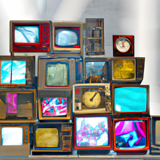 An image showcasing a vintage television set with static-filled screens fading into an array of modern digital devices, symbolizing the transformative power of internet advertising from the bygone era to the present day