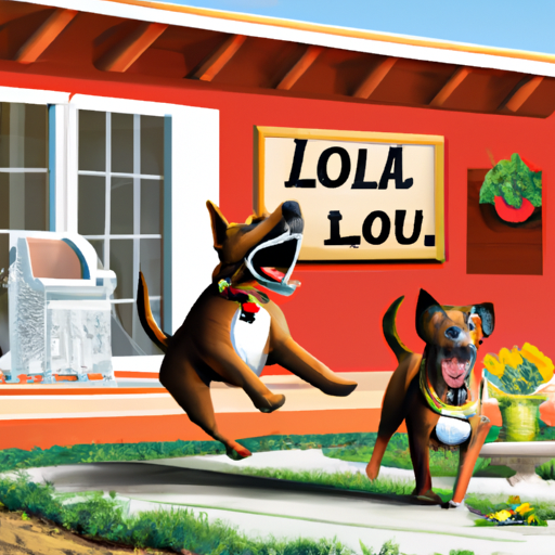 An image capturing the playful essence of Lupe and Lobo, the dogs from the Wells Fargo Addog In House Loan advertisement