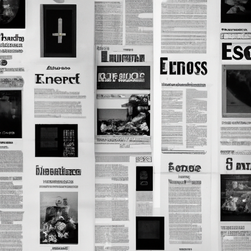 An image capturing the essence of a newspaper filled with obituary advertisements, showcasing a wide variety of sizes, fonts, and layouts