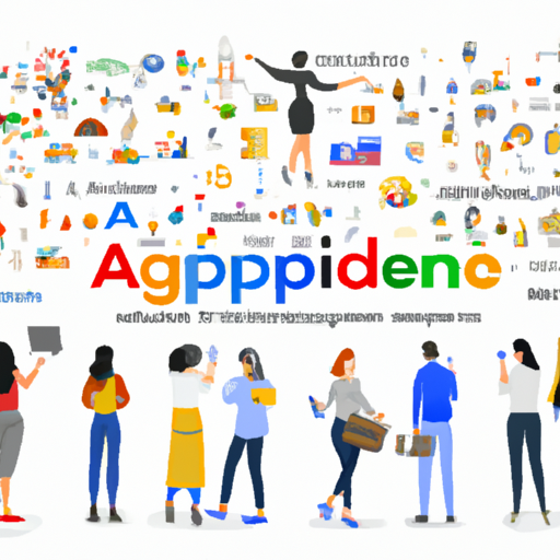 An image showcasing a diverse group of entrepreneurs and businesses engaged in various industries, surrounded by vibrant and eye-catching Google AdWords campaigns, highlighting the effectiveness and versatility of Google's advertising platform
